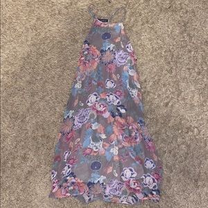 floral botanical mini dress